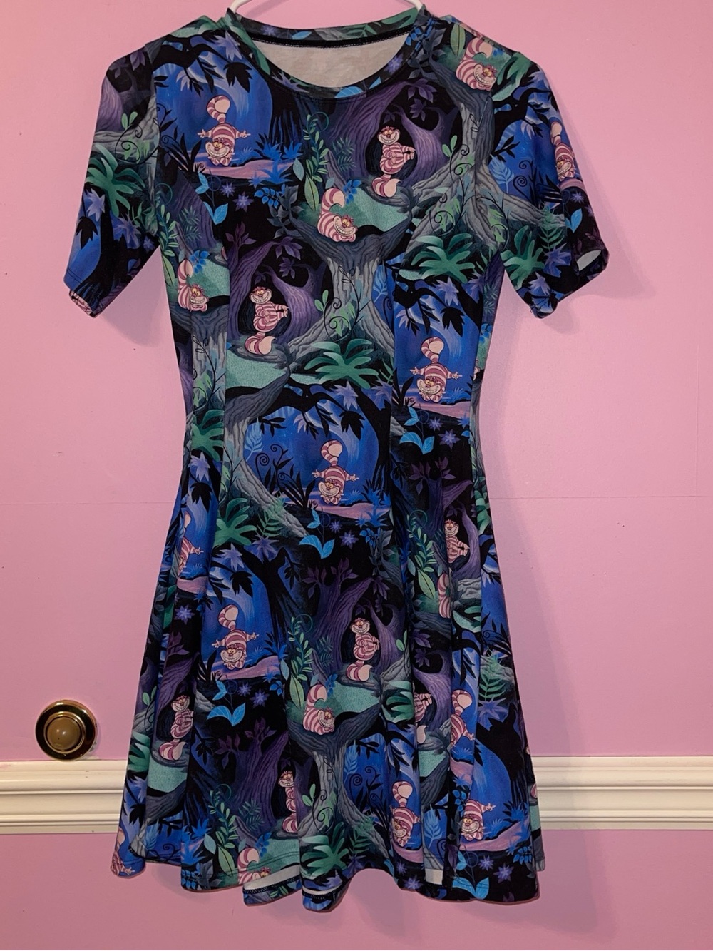Rare Alice in wonderland blackmilk gothic goth dress disney Cheshire Cat kawaii